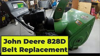John Deere 828D Snowblower Belt Replacement (Drive & Auger Belts) - [12-11-2022]