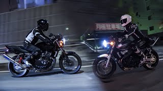 夜に駆けるSPEC3とREVO。| CB400SF【4K】