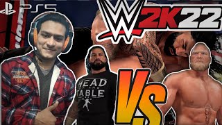 wwe 2k22 ROMAN REIGNS Vs BROCK LESNAR| GAMEPLAY 2K22 PS5 |