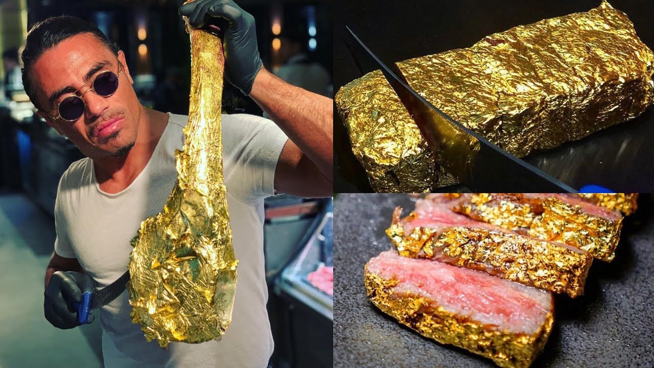 24K Gold Tomahawk Steaks - Salt Bae Steakhouse - YouTube