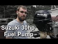 2530hp suzuki outboard fuel pump replacement  teardown