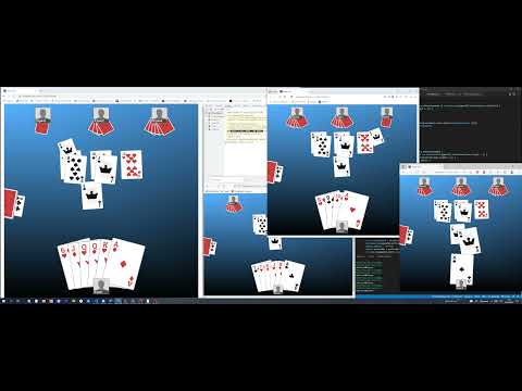 Continue my Multiplayer Card Game. React, Node, Phaser js, Socket.io