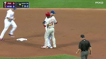 PHI@NYM: Walker snags liner and tags to turn two