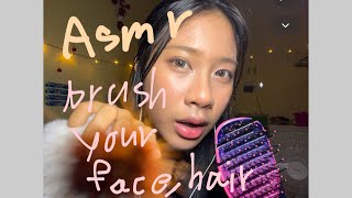 ASMR brush your face&hair #asmr #asmrbrush