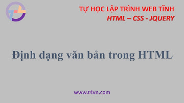 T4vn.com - Lập trình web tĩnh HTML - Bài 2: Định dạng văn bản