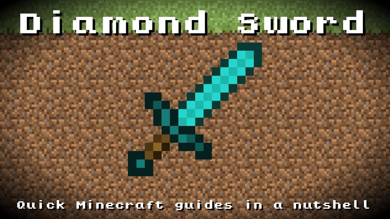 Minecraft - Diamond sword! Recipe, Item ID, Information! *Up to date