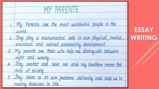 Best Way To Write Essay on My Parents || Essay Writing ||