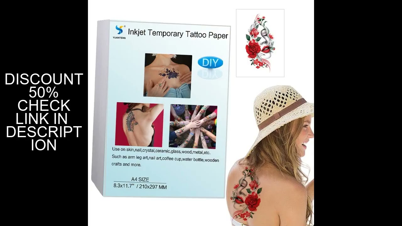 Tattoos Transfer Print Paper A4 DIY Waterproof Temporary Tattoo Skin Sheet Inkjet Laser Printers For