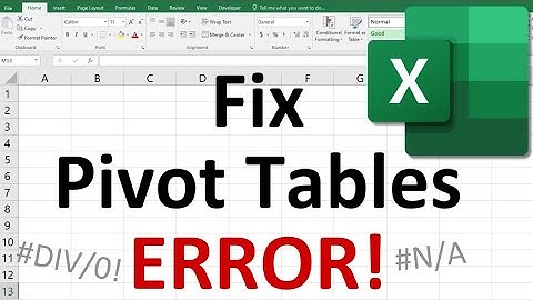 Error on Pivot Table | Microsoft Excel