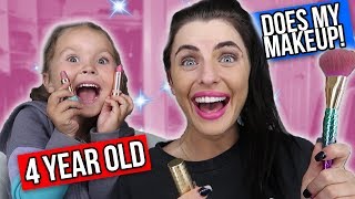 4-Year-Old Girl Does My Make Up Challenge