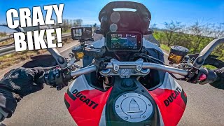 Ducati Multistrada RS (180HP) Wheelie Fun Roadtrip to Germany Biker Ranch Motovlog #4