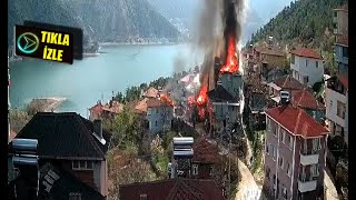 Çorum'da Sinanözü köyünde büyük yangın çıktı