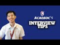 Acadsoc interview tips hired darrell free talks