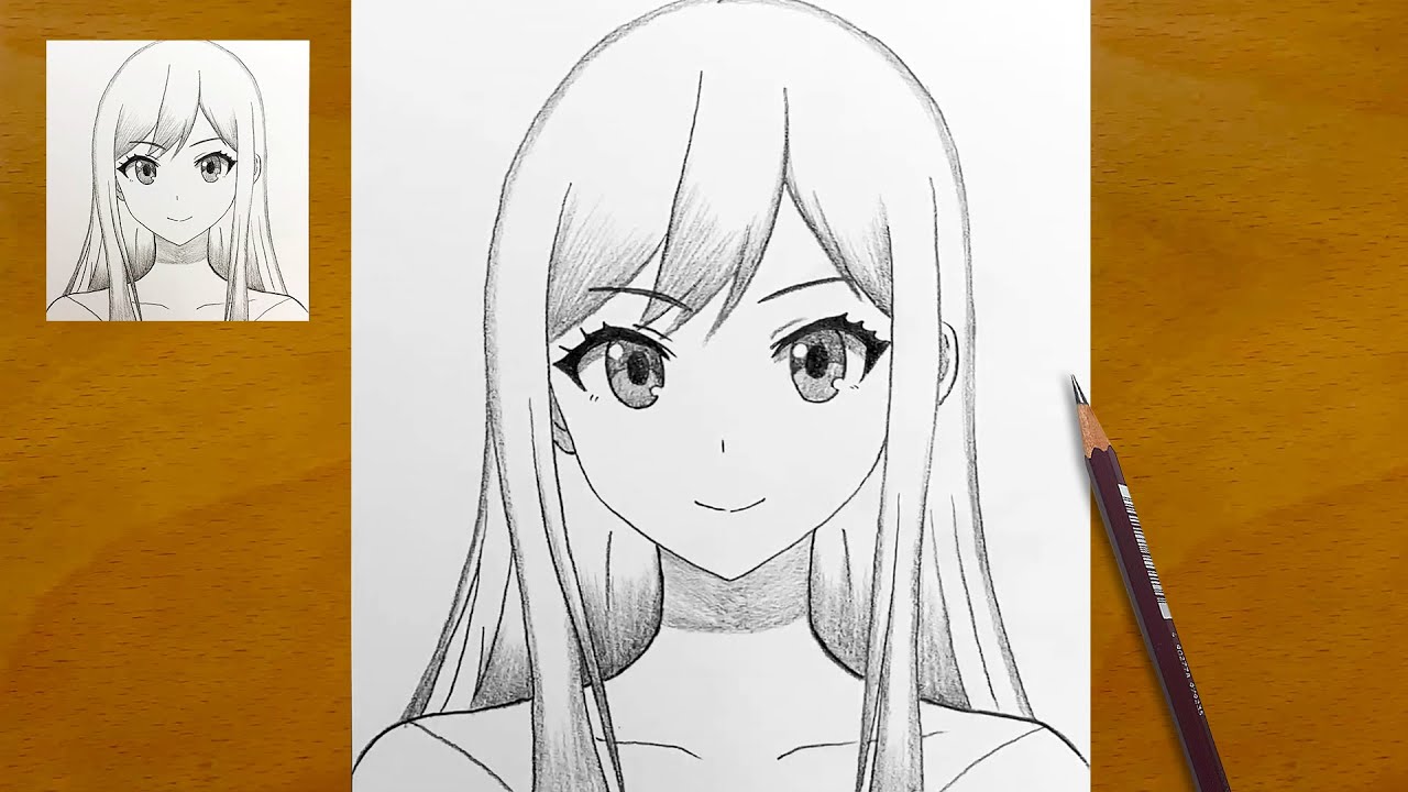 How to Draw a Cute Anime Girl Step by Step || Easy Anime Drawing ...
