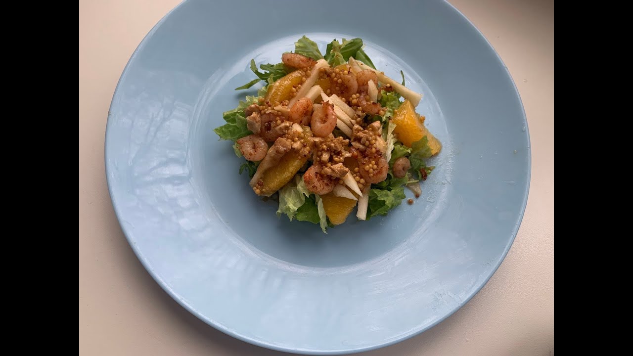 Салат "Б'янка" з креветками.