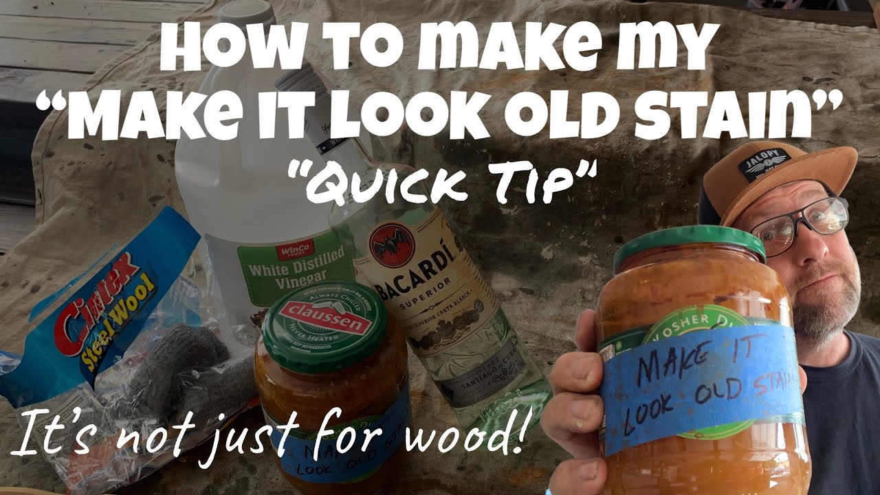 How to make wood projects look vintage | My vinegar and steel wool ...