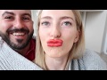 ПАТРИК стана гримьор | My Boyfriend Does My Makeup TAG