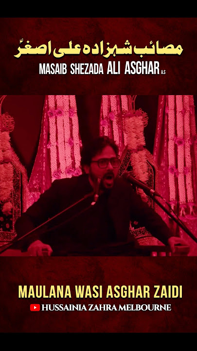 Masaib Shezada Ali Asghar (a.s) | Maulana Wasi Asghar Zaidi