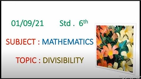 Subject : Mathematics ; Topic : Divisibility (تقسیم پذیری)