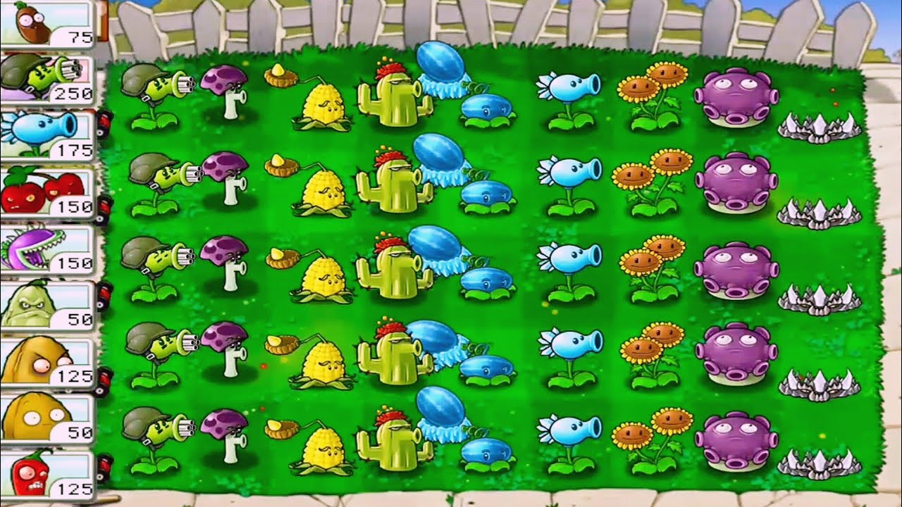 Plants vs Zombies : Survival Day Gameplay | All Plants vs All Zombies ...