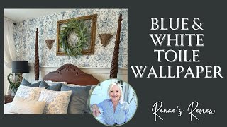 Transform Your Space with Charming Blue and White Toile Wallpaper: Timeless Elegance Awaits!