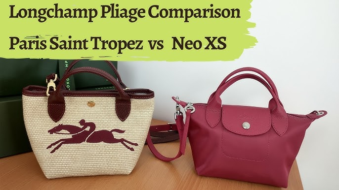 Comparison and What fits in the Longchamp Bucket bag and extra small Le  Pliage tote! 