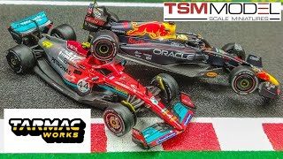 TARMAC WORKS VS MINI GT 1/64 SCALE F1 MODEL Mercedes W13 and REDBULL RB18 Diecast Comparison