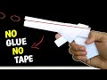 How to make paper gun without glue and tape  paper gun that shoots 