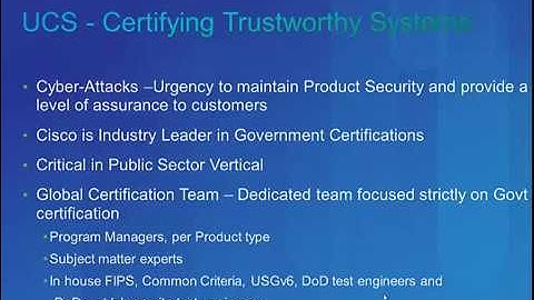 Sec 5 Advantages in Security Certifications within UCS