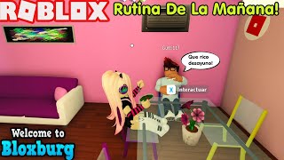 Roblox: Nuestra Rutina De La Mañana En Bloxburg! Desayuno, Vamos Al Trabajo Y Mas!