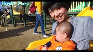 赤ちゃん ベビーカーでお出かけ・初めての滑り台に挑戦  Baby Vlog 生後三か月 - 日台ハーフ赤ちゃん・成長記録