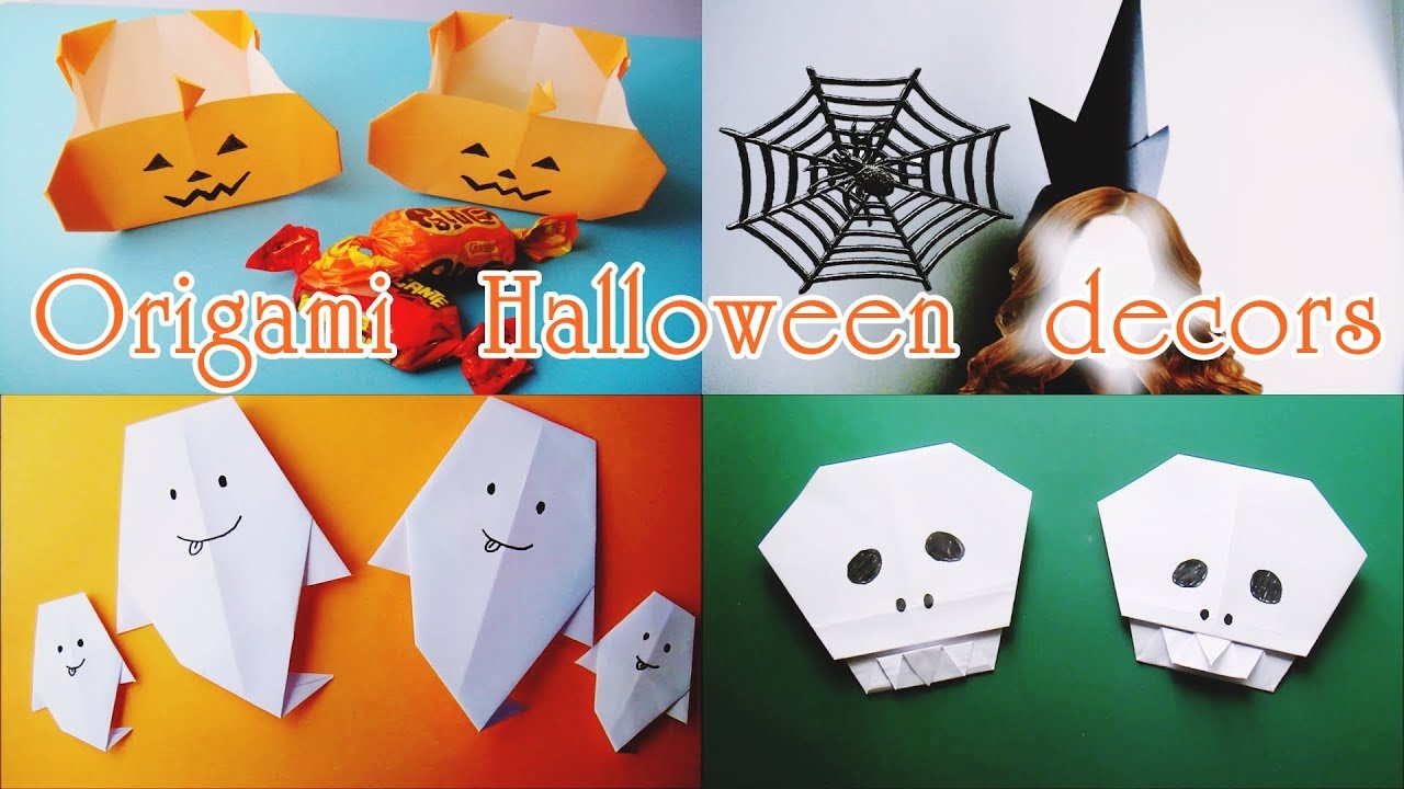 ハロウィン折り紙 切り紙 コウモリ 作り方 簡単 Halloween Decorations Origami Kirigami Paper Bat Easy Tutorial Youtube