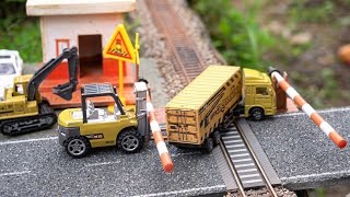 Steam Locomotive Hits Truck on Railroad Crossing