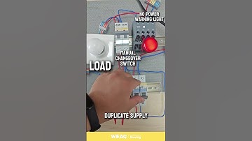 Two Power Sources Switching for Light and Contactor Using Changeover Switch.