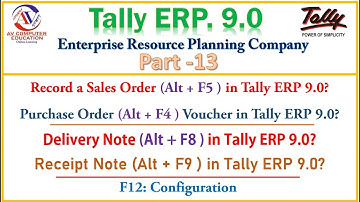 Sales Order Processing in Tally ERP 9 || Purchase Order Processing in Tally ERP 9 in Hindi Part 13
