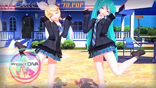 [初音ミク 鏡音リン フェチ] 青チェ　ふともも [DIVA MEGA mix + mod]