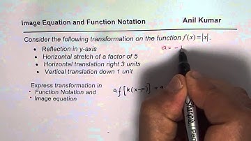Image Equation and Function Notation of Transformed Absolute Function