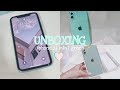 Unboxing iPhone 11 Mint Green 🍎 + accessories ✨