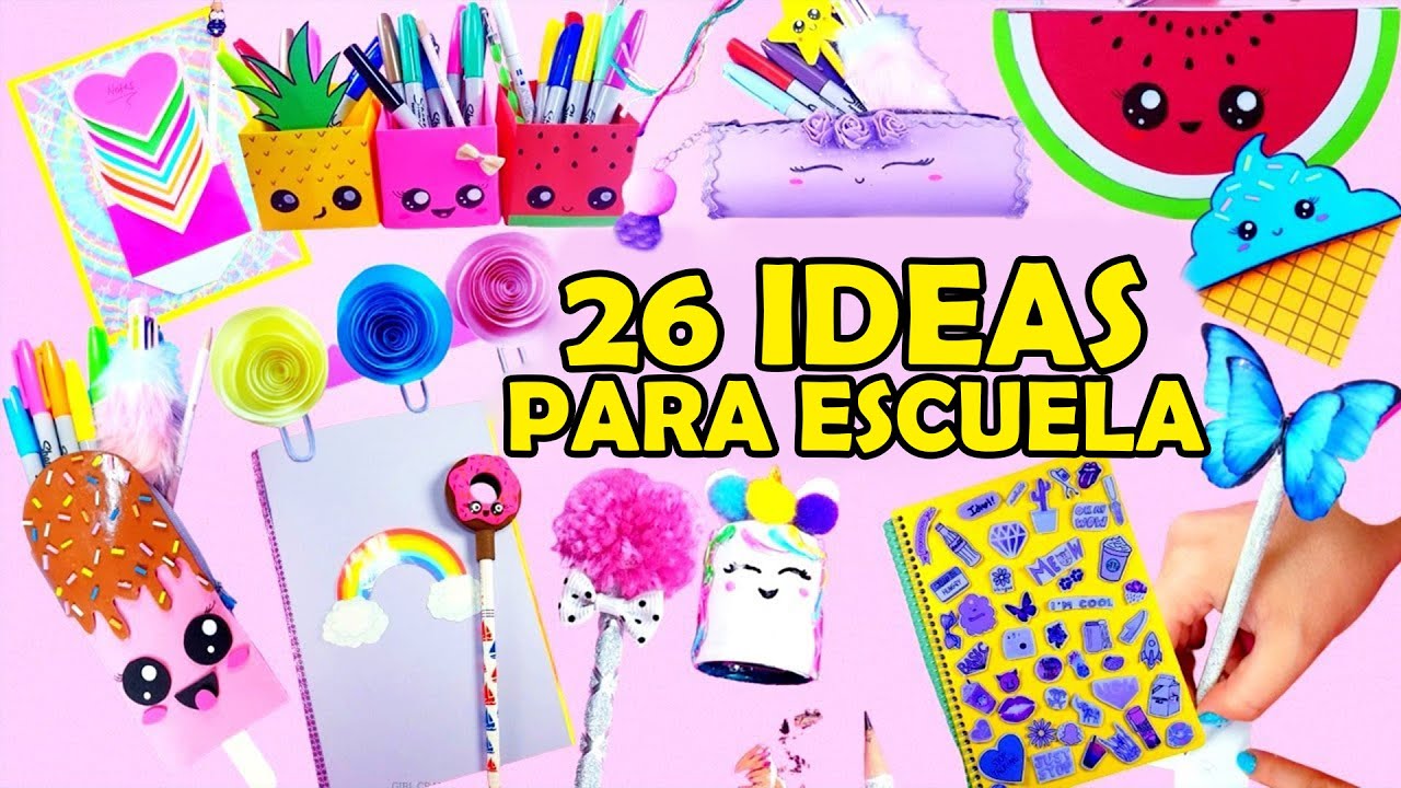 HAZLO TÚ MISMO: 26 SUMINISTROS DIVERTIDOS PARA ESCUELA! TRUCOS “REGRESO A LA ESCUELA”