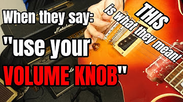 How to use your VOLUME KNOB! What EVERYBODY