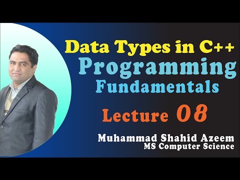 Lecture 08 What are datatypes in C++, int , short, long, float, double, char |Programming River|Urdu