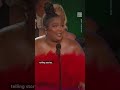 Lizzo Gets Emotional During Speech While Accepting Award