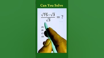 √75 - √3 ÷ √3 = ? | Can You Simplify This Basic Square Root Math Expression #shorts #maths