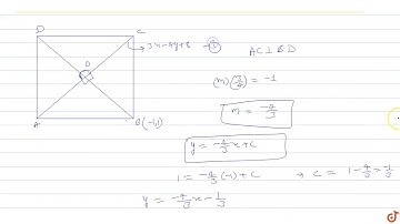 One diagonal of a square is `3x-4y+8=0` and one vertex is (-1, 1). The area of square is