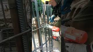 Automatic Rebar Tying Machine in Action! Fastest Way to Tie Steel Bars #shorts