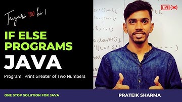 If else Greater of two number  Computer Class 10 ICSE ISC Java Programming