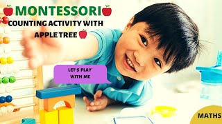 DIY : Counting game activity for kids with 🍎APPLE TREE🍎 /Easy & Fun Activities MONTESSORI🌳