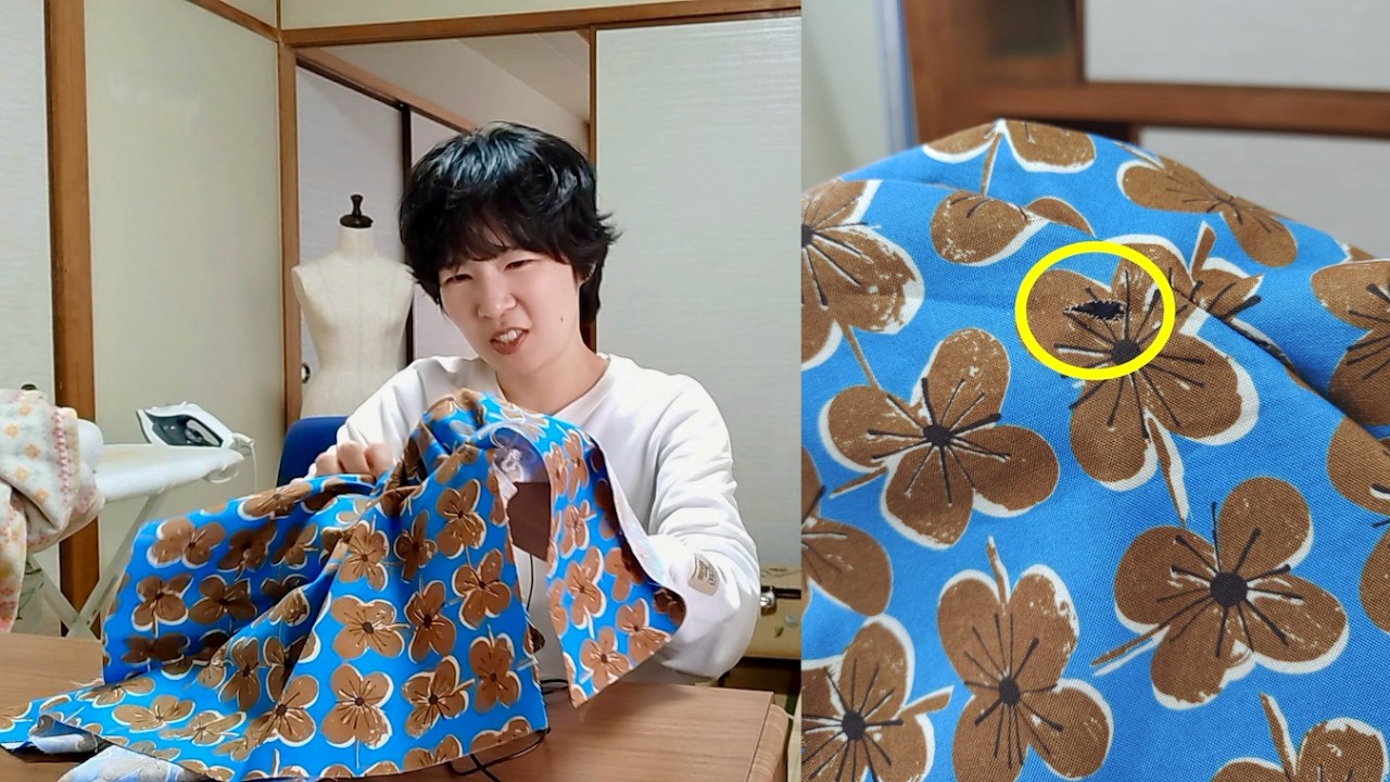 ワンピースを作ってたら生地が破れた！どうする！？完成させられるのか！？ソーイング実況！！