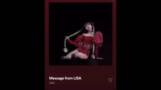 Please check out LISA's surprise message on Spotify ❤️❤️❤️🥰#spotify#lalisamessagesurpise#lili#🥰🥰🥰