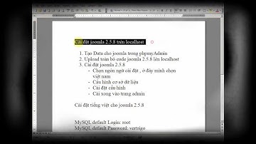 Cài đặt joomla 2.5.8 trên localhost